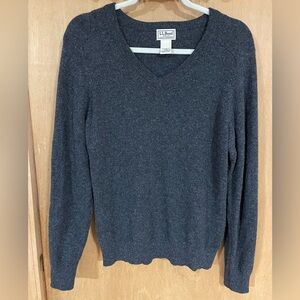 LL BEAN -greyhound lambs wool v- neck